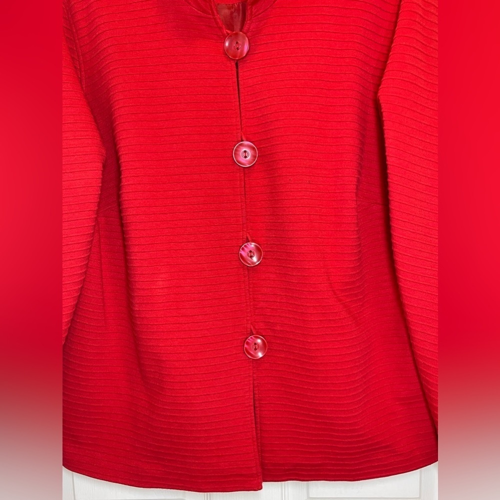 Coldwater Creek Women’s Plus Size Red Button Down Lined Cardigan‎ Size 2X - Picture 4 of 13
